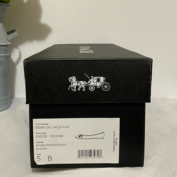 New Coach Size 5 Benni Signature Jacquard Flats - Picture 6 of 8